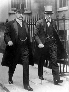 博登（左）與英國首相邱吉爾。（http://en.wikipedia.org/wiki/Robert_Borden）