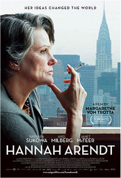 那位哲學家叫漢娜．鄂蘭。這是2012年所拍攝，關於鄂蘭的傳記電影海報。 