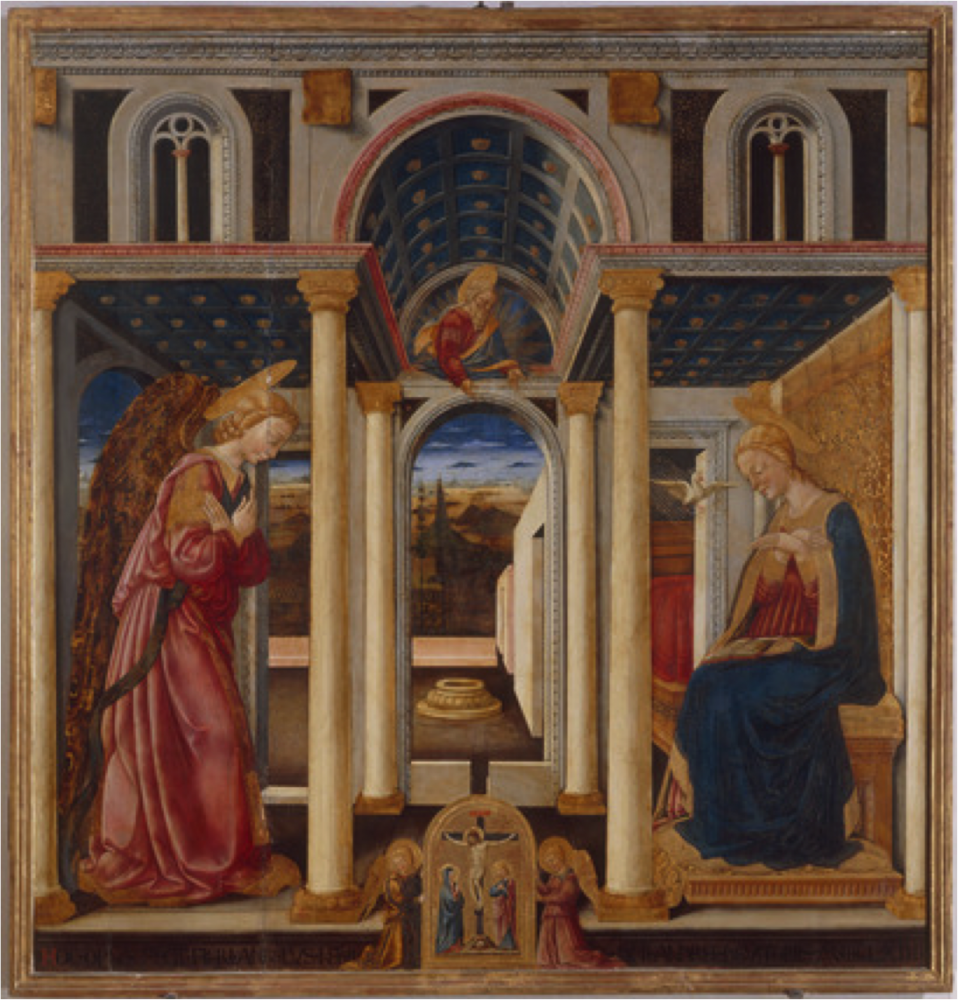 neri di bicci, annunciation, 1464, florence, accademia