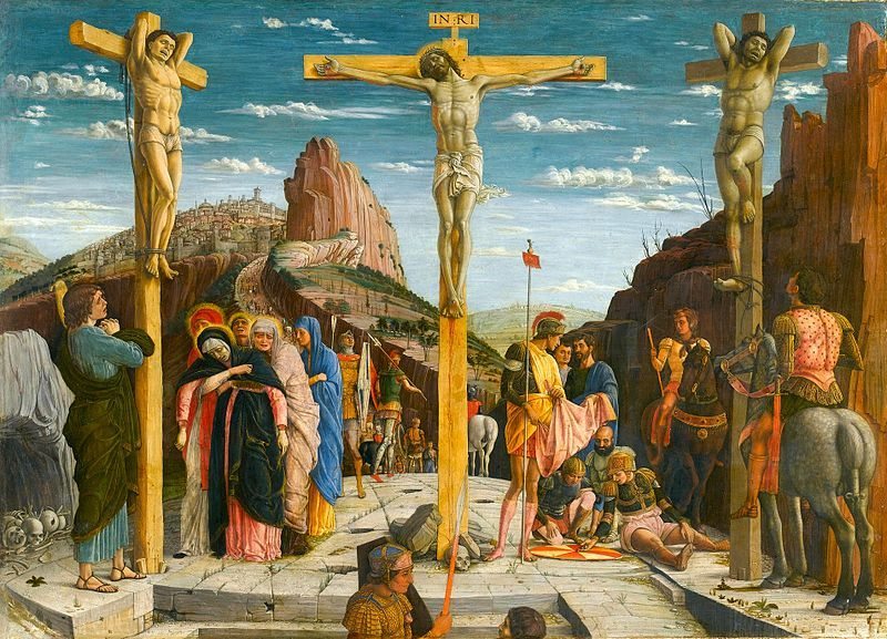Andrea Mantegna, The Crucifixion, 1457-1459, 67 cm × 93 cm, The Lourve, Paris