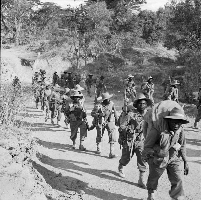 二戰時，在緬甸的英國殖民地黑人部隊。圖片來源：Wikimedia Commons