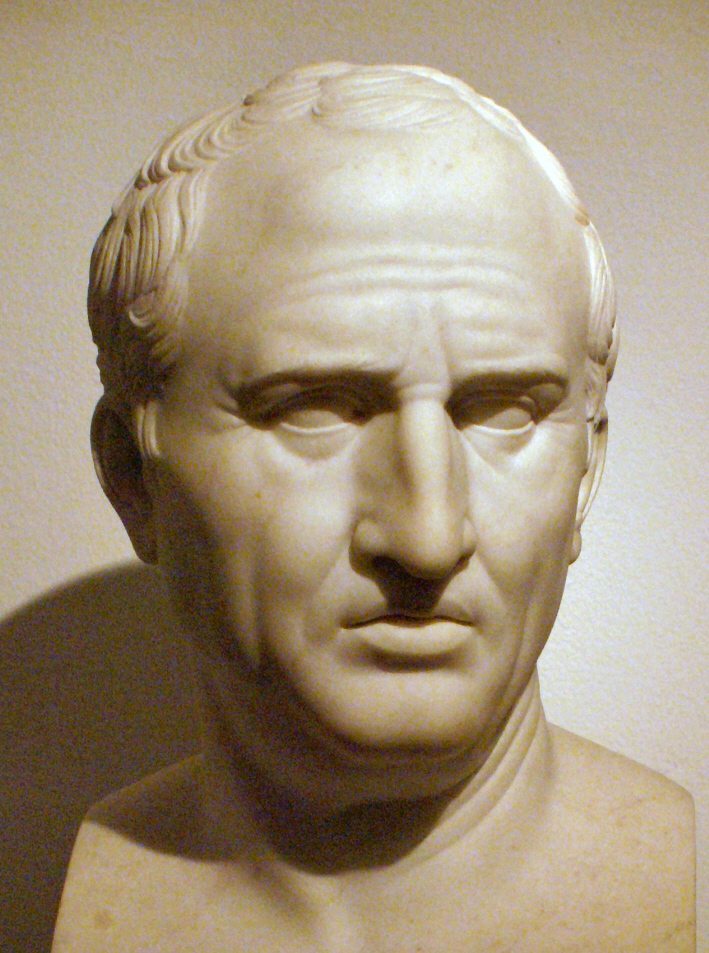 Marcus Tullius Cicero, by Bertel Thorvaldsen as copy from roman original, in Thorvaldsens Museum, Copenhagen. Wikimedia Commons