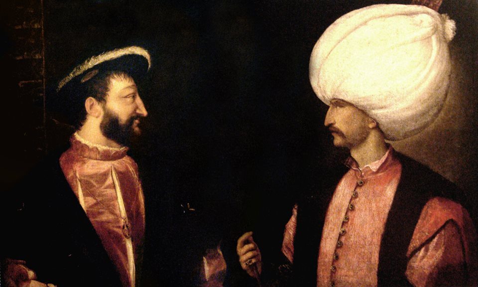 Francois I and Suleiman the Magnificient （來源：wikimedia）