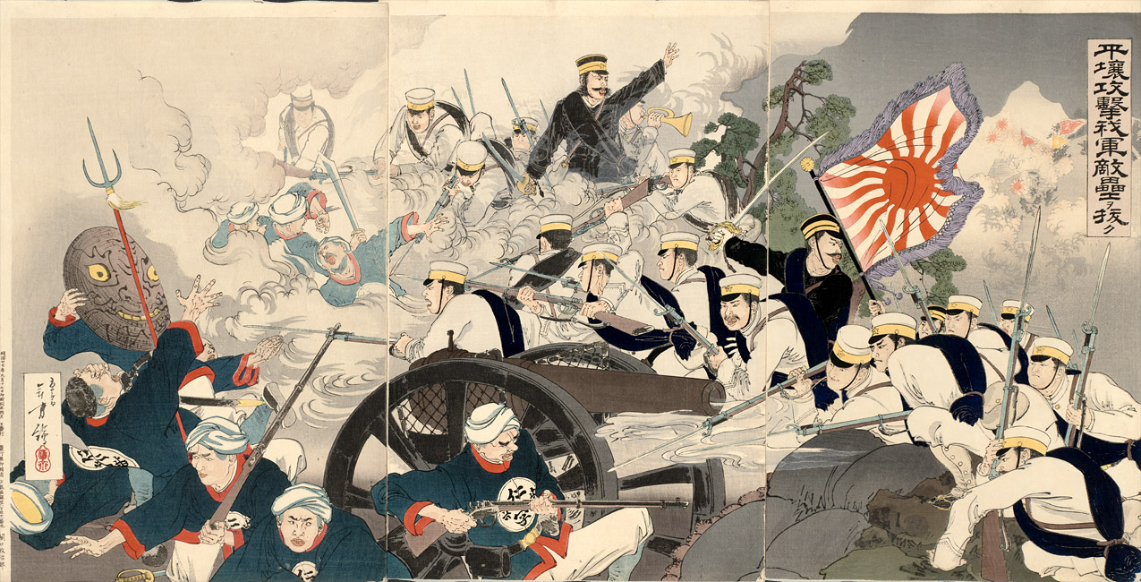 甲午戰爭中的平壤戰役，圖片來源：Wikimedia Commons