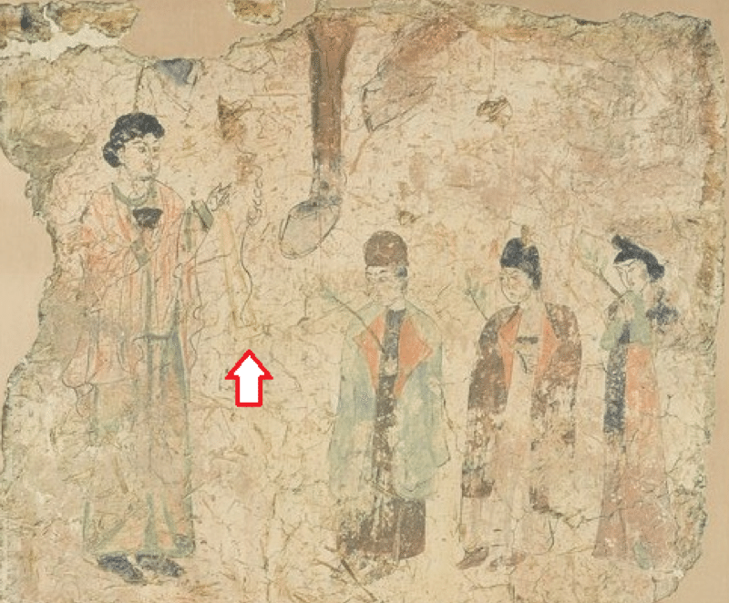 圖 5‧高昌故城出土景教壁畫的懸掛式手提香爐