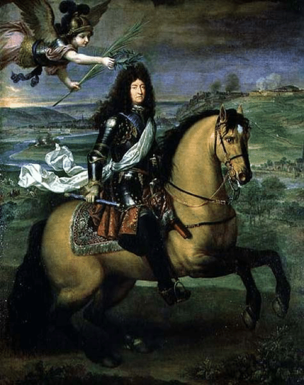 法國國王路易十四，在位期間為西元1643至1715年。 